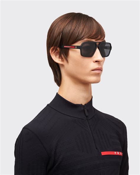 Lens: Black Prada Linea Rossa Sunglasses .